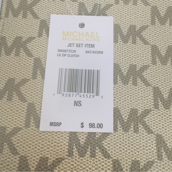 MICHAEL KORS NWT Jet Set LG Zip Clutch Wristlet MK MSRP $98 - Picture 4 of 8